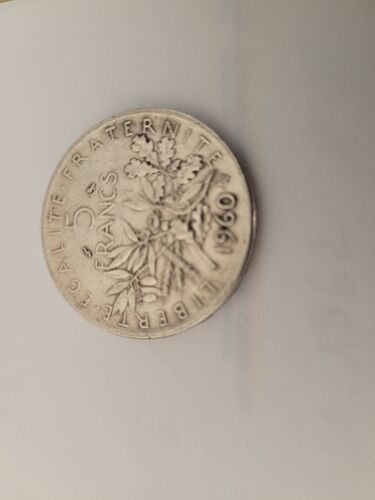 Pièce Argent 5francs 1960