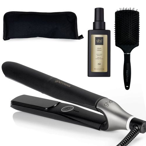 Ghd - Fer À Lisser Lisseur Ghd Chronos Noir + Huile Thermoprotectrice Ghd + Trousse De Voyage Hairprice + Brosse Hairprice