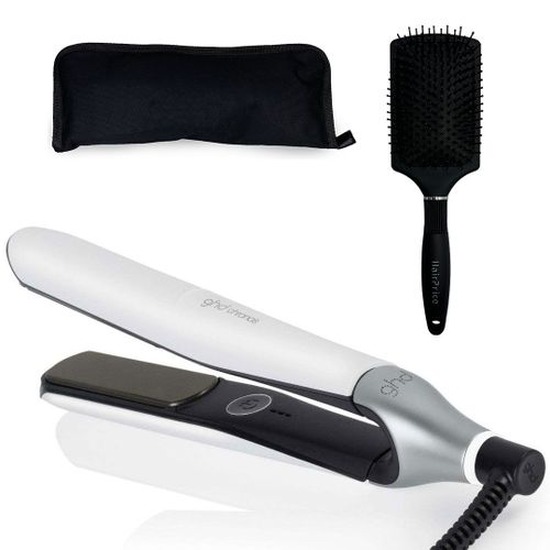 Ghd - Fer À Lisser Lisseur Ghd Chronos Blanc + Trousse De Voyage Hairprice + Brosse Hairprice