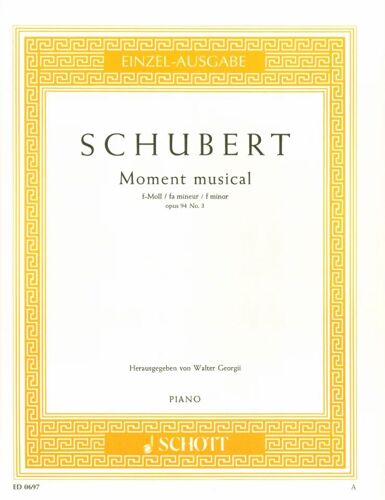 Schubert Moment Musical Opus 94 N° 3 Einzel