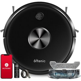 ULTENIC D5 - Aspirateur Robot Laveur - Connecté Bluetooth et WIFI - 3000Pa-150min - Contrôle Intelligent avec App - Télécommande - C