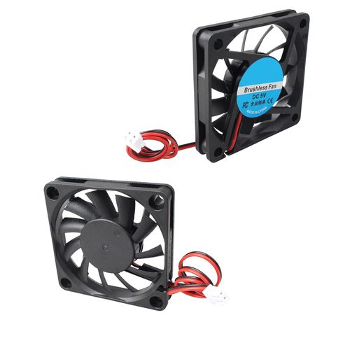 Lot De 4 Mini Ventilateurs De Refroidissement Silencieux Sans Balais 60X60X10 Mm 6010 Dc 5 V Avec Terminal À 2 Broches Compatible Avec Imprimante 3D Pc Cpu Boîtiers D'Ordinateur