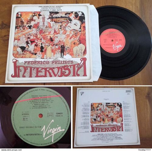 Album Lp Bof Ost 33t 12" Vinyle "Intervista" (Federico Fellini, 1987)