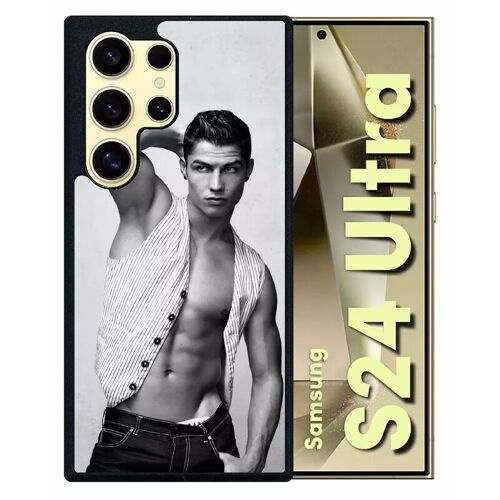 Coque Pour Galaxy S24 Ultra - Cr7 Cristiano Ronaldo Body Beau Gosse - Silicone - Noir