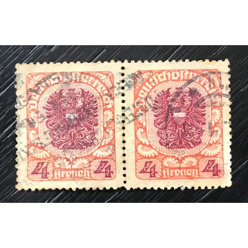 Timbres Paire Horizontale Autriche 1920