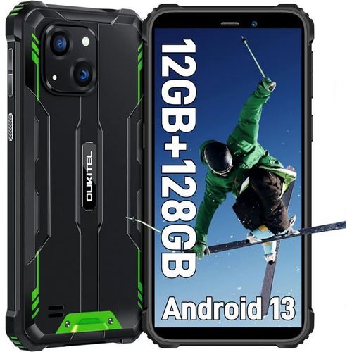 OUKITEL WP32 Telephone Portable Incassable - 12Go + 128Go 6300 mAh, Octa-Core, 6" HD+, Android 13, IP68, WiFi GPS/NFC/OTG.
