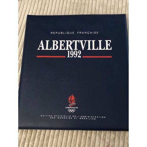 Classeur Albertville 1992 Monnaie Médaille Enveloppe Premier Jour Vintage Collec