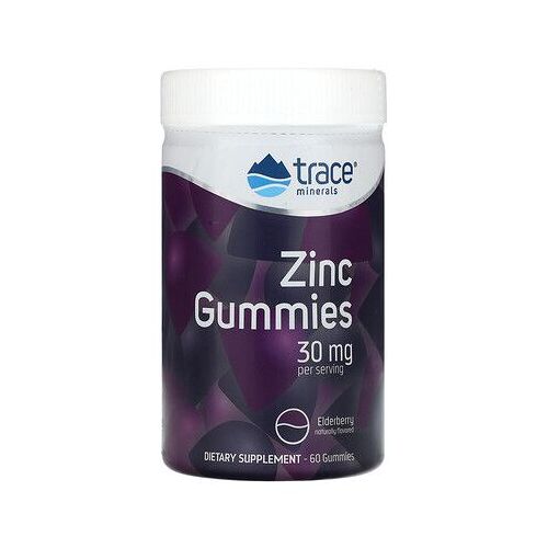 Trace Minerals ® Gommes Au Zinc, Baie De Sureau, 30 Mg, 60 Gommes (15 Mg Par Gomme)
