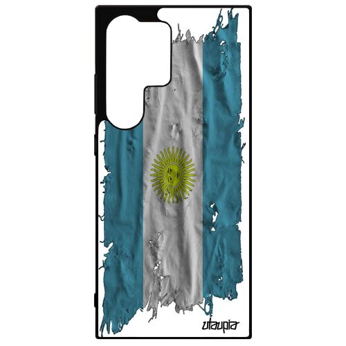 Coque S24 Ultra Silicone Drapeau Argentine Argentin Foot Football Telephone Bumper Jeux Olympiques Antichoc Etui Jo Samsung Galaxy