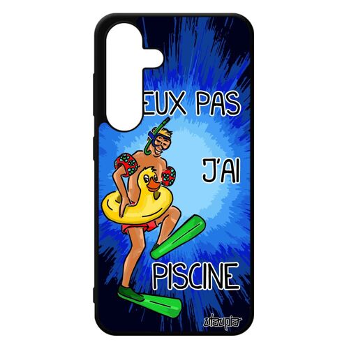 Coque S24 En Silicone J'peux Pas J'ai Piscine Alu Case Bd Texte Sport Bleu Comique Humoristique Drole Sm-S921u Mobile Samsung Galaxy