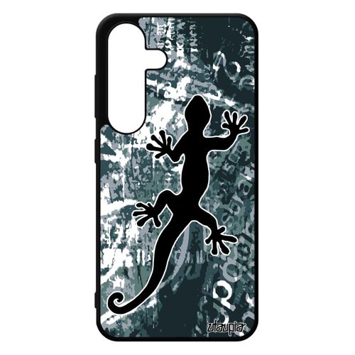 Coque Pour S24 Silicone Salamandre Street Art Lezard Metal Reptile Animal Gris Garçon Inscription Animaux Legendaire Samsung Galaxy