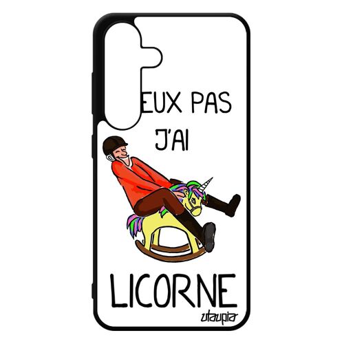 Coque Pour S24 Silicone J'peux Pas J'ai Licorne Blanc Comique Humoristique Mobile Bande Dessinée Portable Dessin Case Samsung Galaxy