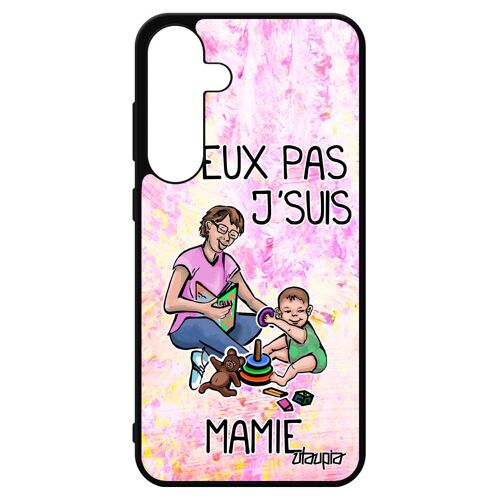 Coque Samsung S24+ Plus Silicone J'peux Pas J'suis Mamie Drole Jpeux Housse Dessin Je Grand Mere Mamy Texte Enfant Telephone Galaxy