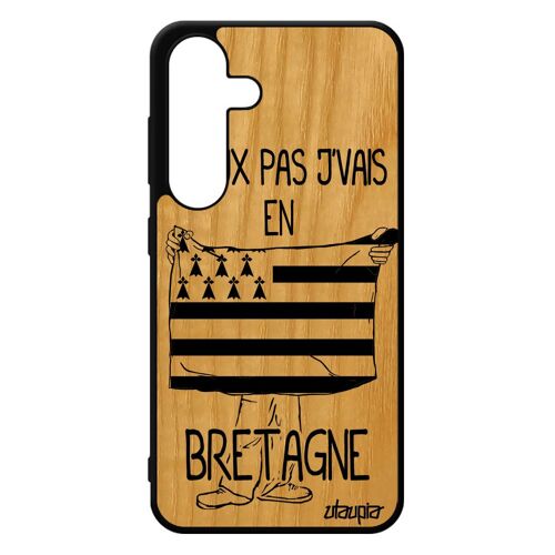 Coque En Bois J'peux Pas J'vais En Bretagne S24 Silicone Football Region De Protection Drapeau Breton Foot Smartphone Samsung Galaxy