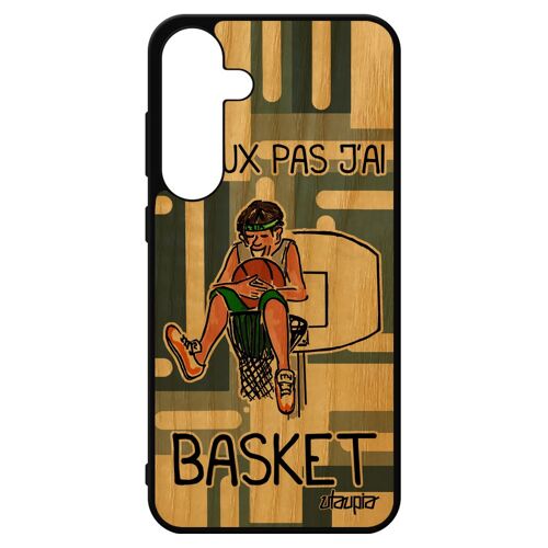 Coque Bois Silicone S24+ Plus J'peux Pas J'ai Basket Nba Humoristique Telephone Noir Sport Drole Pas Cher Smartphone Samsung Galaxy