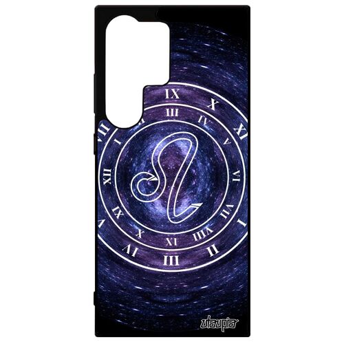 Coque Silicone Pour Samsung S24 Ultra Signe Astrologique Lion Design Bleu Ciel Souple Galaxie Avenir Etoiles Housse Horloge Galaxy