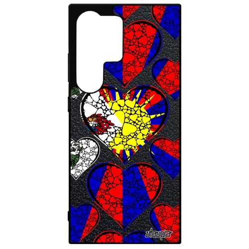 Coque En Silicone S24 Ultra Drapeau Tibet Tibetain I Love Asie Cover Smartphone Bouddha Noir Antichoc Bouddhisme Zen Samsung Galaxy
