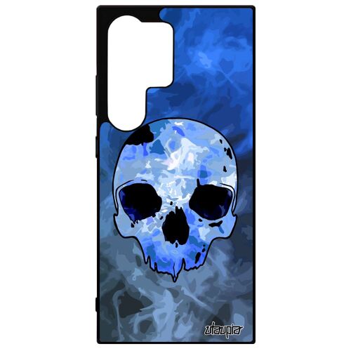 Coque Pour Samsung Galaxy S24 Ultra Silicone Tete De Mort Etui Sm-S928u Electro 4g Epouvante Tatouage Metal Femme Gothique Os Case