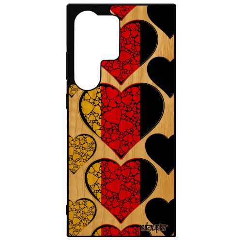Coque Bois Silicone S24 Ultra Drapeau Allemagne Allemand Coupe D'europe Etui Jeux Olympiques Jo Basket Made In France Samsung Galaxy