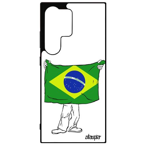 Coque Drapeau Bresil Bresilien Samsung S24 Ultra Silicone Antichoc Coupe Du Monde Copa America Foot De Protection Basket Jo Galaxy