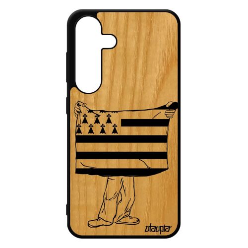 Coque Drapeau Bretagne Breton S24 Bois Silicone Antichoc Region Basket Foot 4g Cover Case Football Gwenn Ha Du De Samsung Galaxy