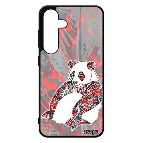 Coque En Silicone S24 Panda Multicolore Cadeau De Noel Homme Azteque Tribal Ours Plume Aluminium Ethnique Noir Souple Samsung Galaxy