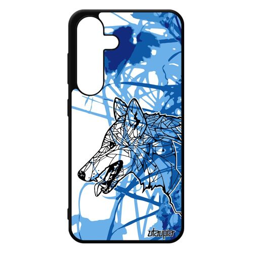 Coque Loup Galaxy S24 Silicone Mobile Fille Tribal Alu Telephone Montagne Etui Nature Mechant De Protection Ethnique Chien Samsung
