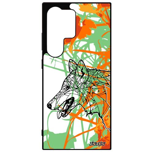 Coque Pour Samsung S24 Ultra Silicone Loup Ethnique Personnalisé Animaux Telephone Feuilles Case Azteque Fleur Made In France Galaxy