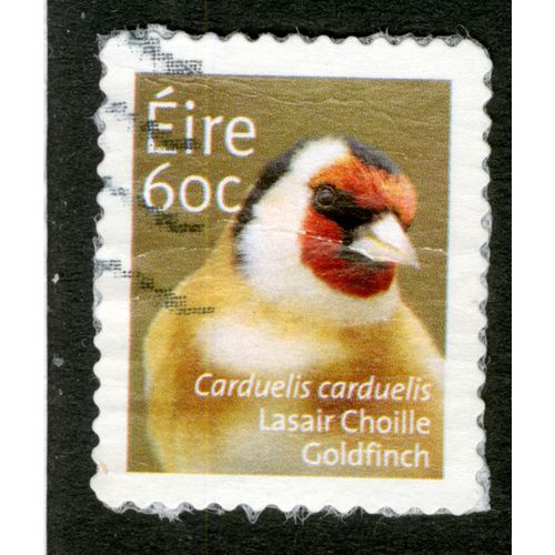 Timbre Oblitéré Éire, Carduelis Carduelis, Lasair Choille, Goldfinch, 60 C