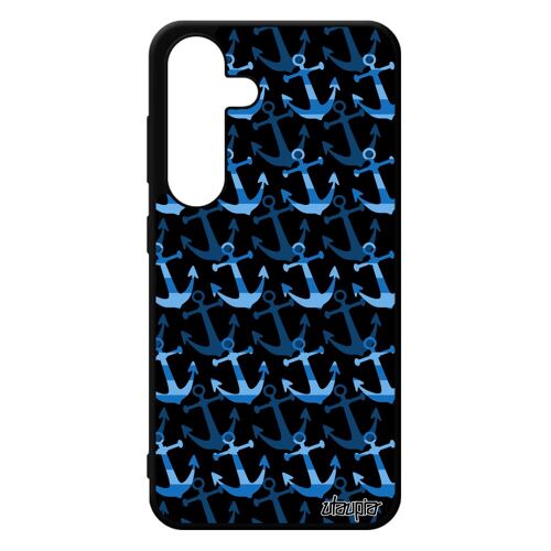 Coque Samsung S24 En Silicone Ancre De Bateau Couleur Tpu De Luxe Homme Housse Tattoo Cadeau Fete Des Meres Personnalisé Fond Galaxy