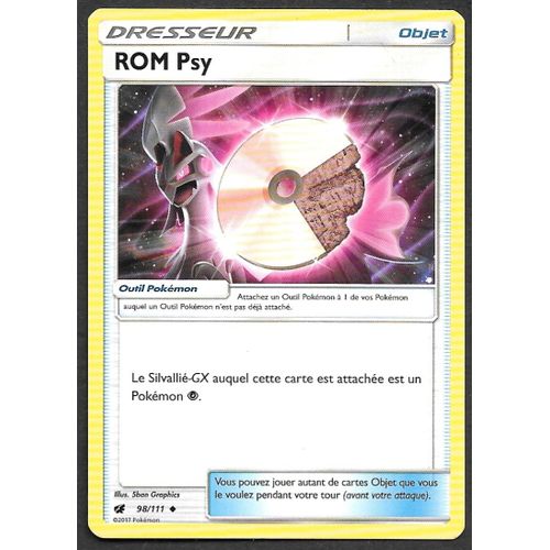 Carte Pokémon - Dresseur Rom Psy 98/111 - Soleil Et Lune. Invasion Carmin (Fr)