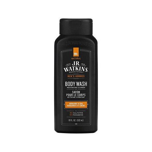 J R Watkins Gel Douche Pour Hommes, Bergamote Et Chêne, 532 Ml 