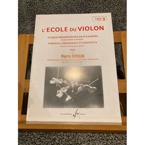 Pierre Doukan L'école Du Violon Cahier N°3 Partition Éditions Billaudot