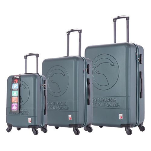 Compagnie De Californie - Ensemble de 3 valises à roulettes dark green cc-t243 dark green