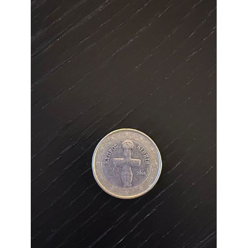 Pièce De 1 Euros Chypre Cripre 2008 Mal Estampillé " ¿¿¿¿¿¿ Kibris "