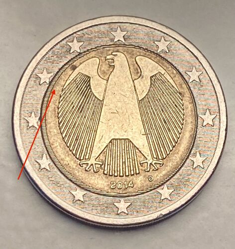 Piéce De 2 Euros Fautée -2014