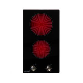 Plaque de Cuisson Vitrocéramique 2 Foyers Encastrable avec Boutons de contrôle 3000W