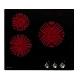 Plaque de Cuisson Vitrocéramique 3 Foyers Encastrable avec Boutons de contrôle 5200W