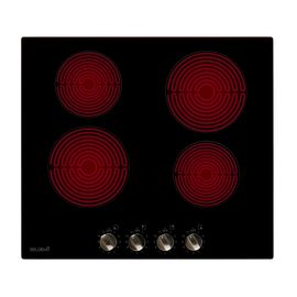 Plaque de Cuisson Vitrocéramique 4 Foyers Encastrable avec Boutons de contrôle - 6000W