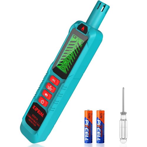 Détecteur De Gaz Naturel Détecteur De Fuites De Gaz Portable Avec Alarme Sonore Et Visuelle Mode Sensible H/L Pour Localiser Les Sources Propane Combustibles Batteries Incluses Gd01A