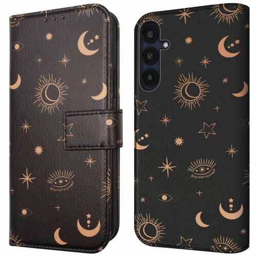 iMoshion Étui de téléphone portefeuille Design Samsung Galaxy A55 Sky Black
