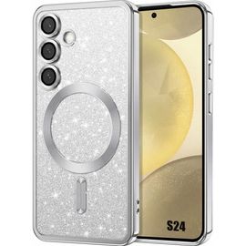 Coque Pour Samsung Galaxy S24 - Avec Protection Caméra - Compatible Avec Chargeur Sans Fil - Argenté - E.F.Connection