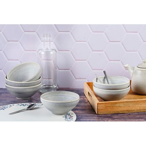 Bol Stone Ø15cm - 6 Pièces - Gris Lune