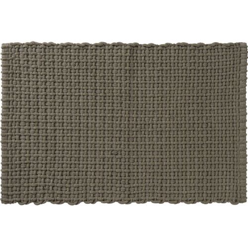 Tapis de bain en polycoton uni kaki