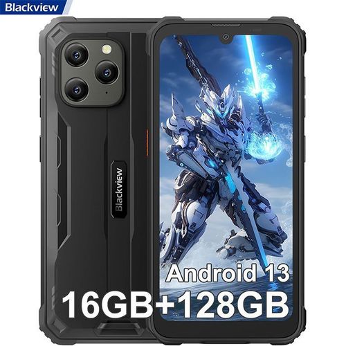 Téléphone Portable Incassable Blackview BV5300 Plus Android 13 6,1" 16Go+128Go 6580mAh 13MP IP68 Étanché Dual SIM Face ID - Noir