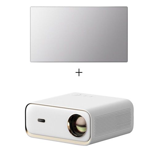 Wanbo X5 Projecteur LCD avec écran de projection anti-lumière WANBO HD, vue visuelle 150°, angle de gain visuel 30°, gain de couleur 1,8 fois, 16:9