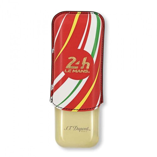 etui à cigares 2 cigares st dupont le mans rouge et métal doré
