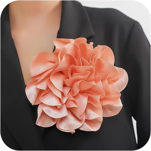 Broche Fleur De Camélia 6 Pièces Broches Fleurs Tissu Épinglette Accessoires De Vêtements Élégants Épingles Pince à Cheveux Barrette Broche De Mariage