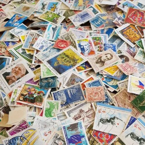 Collection De 500 Timbres France Oblitérés