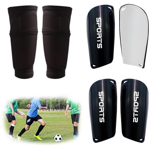 Kalanka-2 Paires De Protège Tibia Foot ¿ Avec Poche D'insertion Optimisée ¿ Embouts Antidérapants ¿ Protege Tibia Foot Pour Enfants Hommes De Football